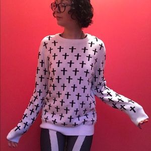 Men’s S forever 21 cross crew neck long sleeve